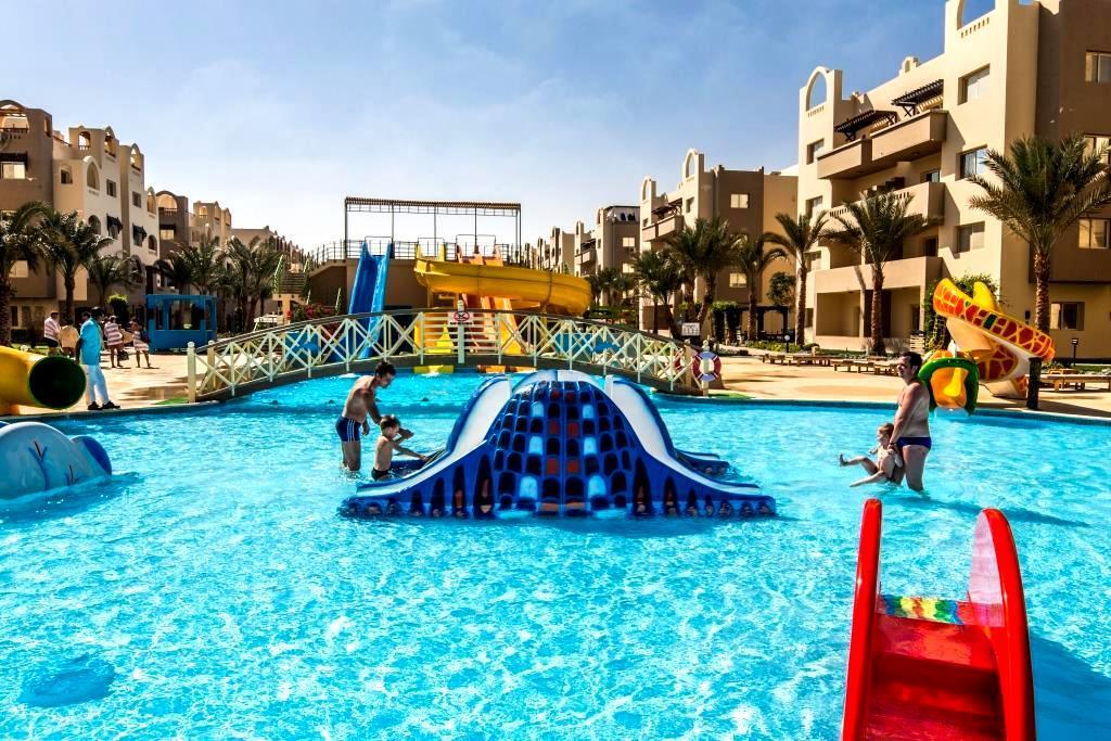 Apartment At Nubia Aqua Beach Resort Hurghada Bagian luar foto