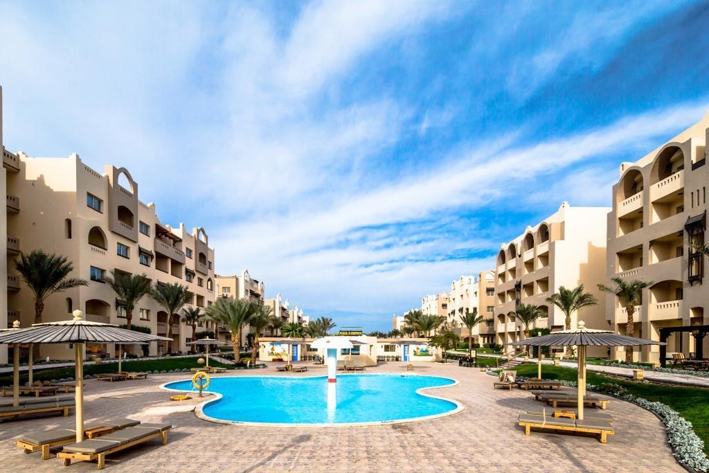 Apartment At Nubia Aqua Beach Resort Hurghada Bagian luar foto
